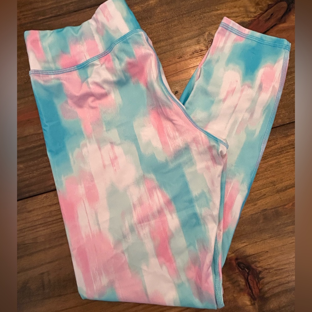 ✨Athletic Works Kids Tie-Dye Leggings - Pink and Blue